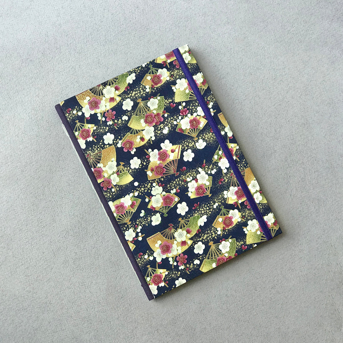 Journal A5 éventails et fleurs de cerisier