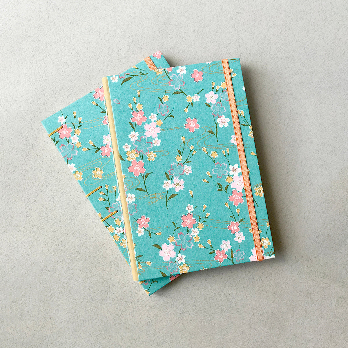 Carnets fleuris turquoise